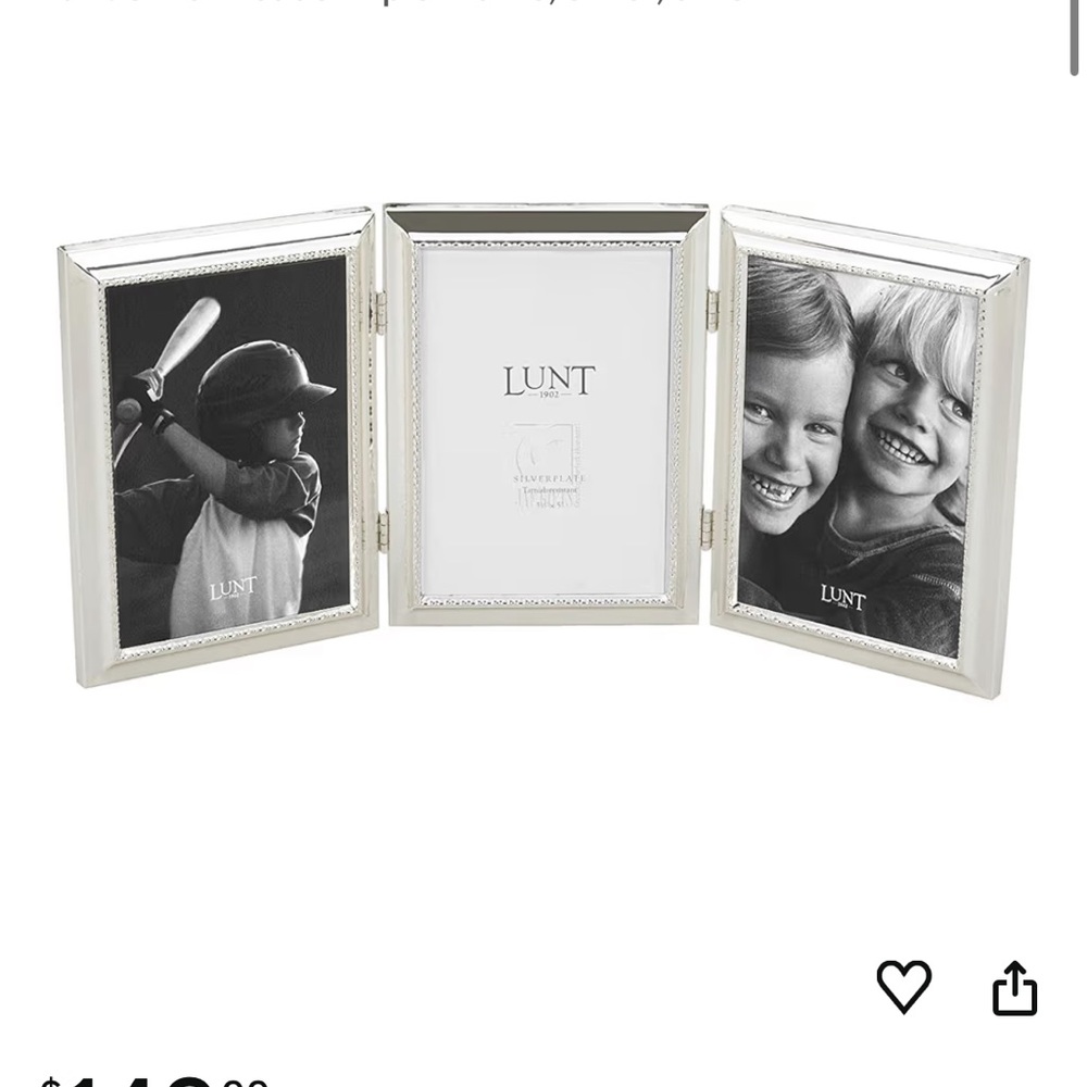 Silver Triple Hinged Photo Frame -